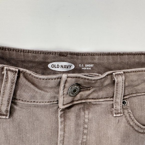 Old Navy Brown Taupe O.G. High Rise 3" inseam shorts Denim Jean (Size 31) - Picture 3 of 3